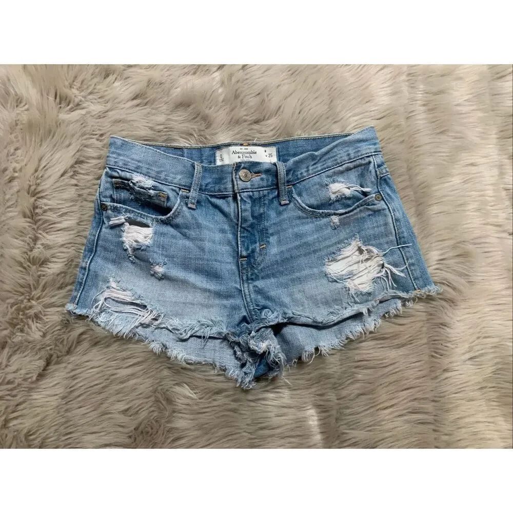 Abercrombie & Fitch Womens Distressed Shorts Size:25/0